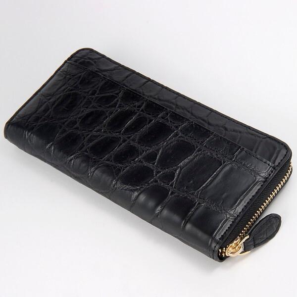 RODANIA（ロダニア） マットクロコダイル ラウンド長財布 RDOC10122BK