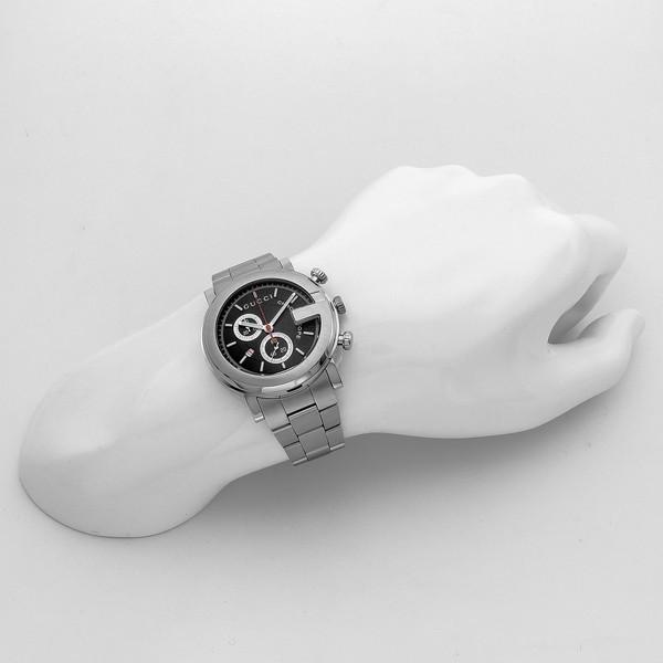 【並行輸入品】 GUCCI グッチ 腕時計 時計 メンズ G-CHRONO Gクロノ YA101309 ウォッチ シルバー ブラック 黒 防水 誕生日 クリスマス プレゼント ギフト 贈り物の画像