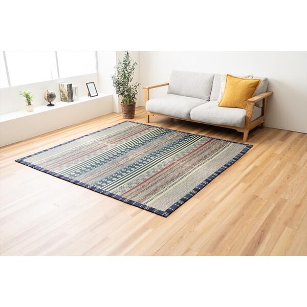 イケヒコ・コーポレーション 1052130042303 敷物 ラグ(い草) F月ごよみ BL 140×200cm メーカー直送_1