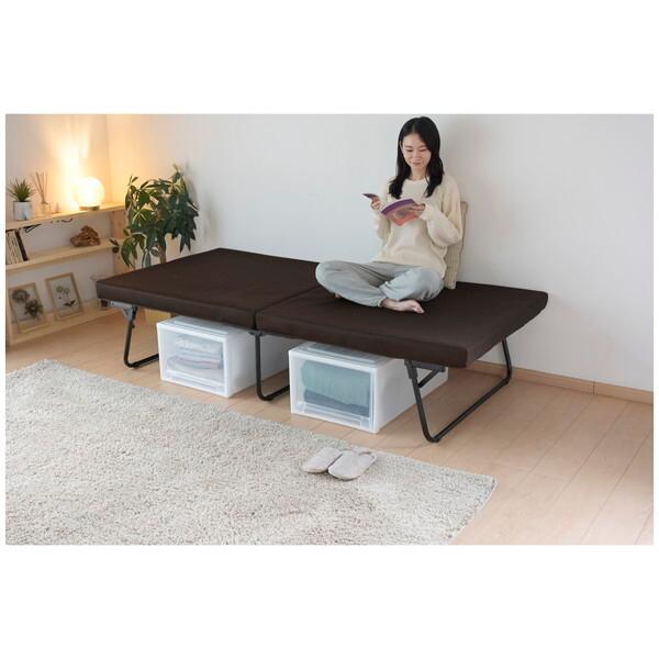 山善（YAMAZEN） DPB-97200T DBR 低反発組立要らず折畳みベッド