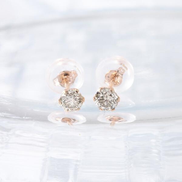 ジャスティンデイビス 王冠シングルピアス18金ピンクゴールド CROWN