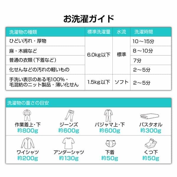 洗濯機 縦型 一人暮らし 6kg 二槽式洗濯機 MAXZEN マクスゼン コンパクト 引越し 単身赴任 新生活 タイマー 2層式 2槽式 小型洗濯機 JW60KS01 新生活 単身｜maxzen｜09