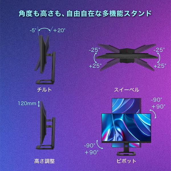 MAXZEN（マクスゼン） ゲーミングモニター 27インチ MAXZEN Hz切り替え