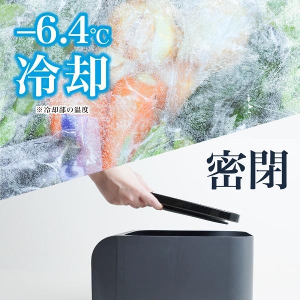 THANKO 冷却・密閉で生ごみ臭を防ぐゴミ箱 ヒエポイ CUBE HEPT26SBK_4