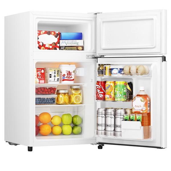 ハイセンス　2021製　1口　冷蔵庫 80L ハイセンス（HISENSE） 冷蔵庫 87L 右開き 2ドア HR-B91HW ホワイト