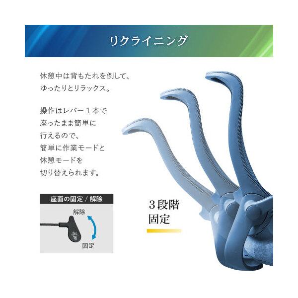 法人限定 Netforce ARD-1-W-BK ブラック オーロラデザインチェア 肘付 布張り メッシュ オフィスチェア メーカー直送_6