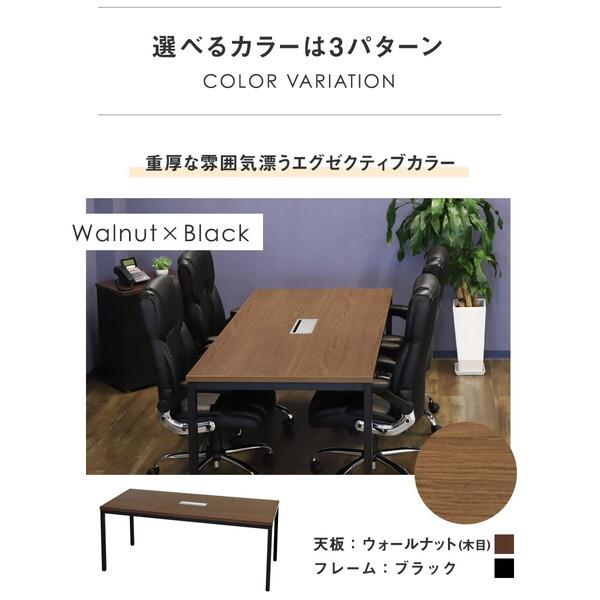 法人限定 Netforce GLM-1890H-W-BKWN ブラックフレーム ウォルナット天 
