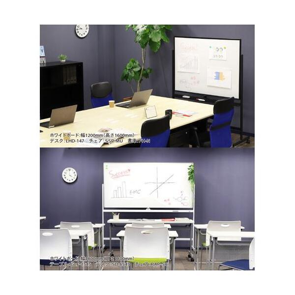 法人限定 Netforce WB-SR6090-W-BK ブラックフレーム FLEX BOARDシリーズ ホワイトボード 脚付 スチール 両面タイプ 600×900 メーカー直送_3