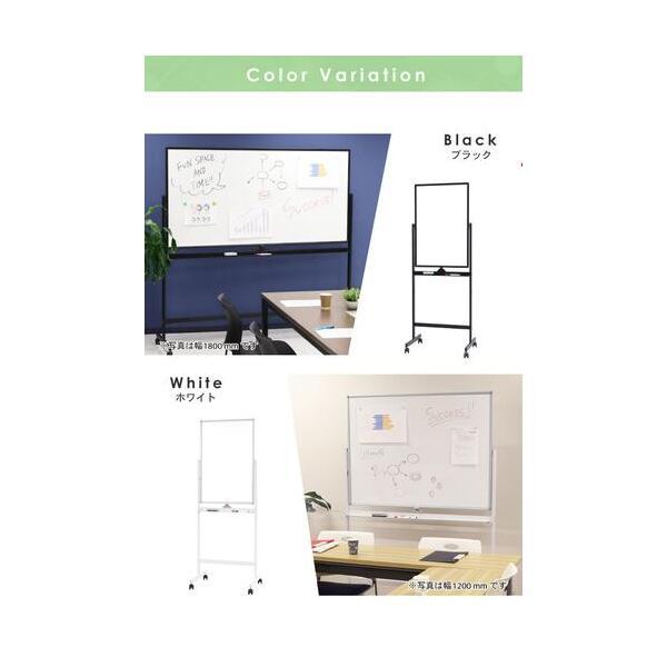 法人限定 Netforce WB-SR6090-W-BK ブラックフレーム FLEX BOARDシリーズ ホワイトボード 脚付 スチール 両面タイプ 600×900 メーカー直送_7