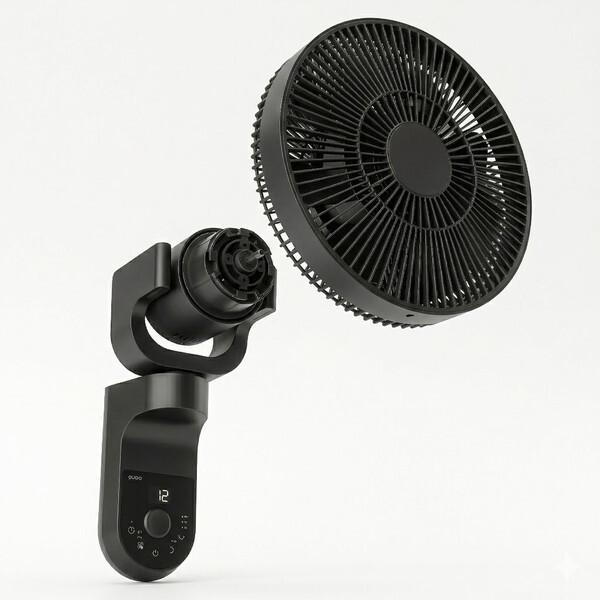 扇風機 壁掛けファン 風量12段階 DCモーター QS669BK 8枚羽 イージー