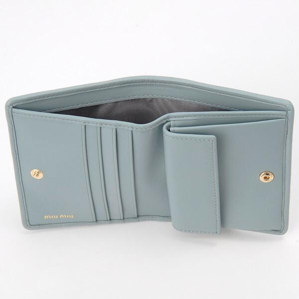 miu miu グリーン 二つ折り財布 【公式通販】