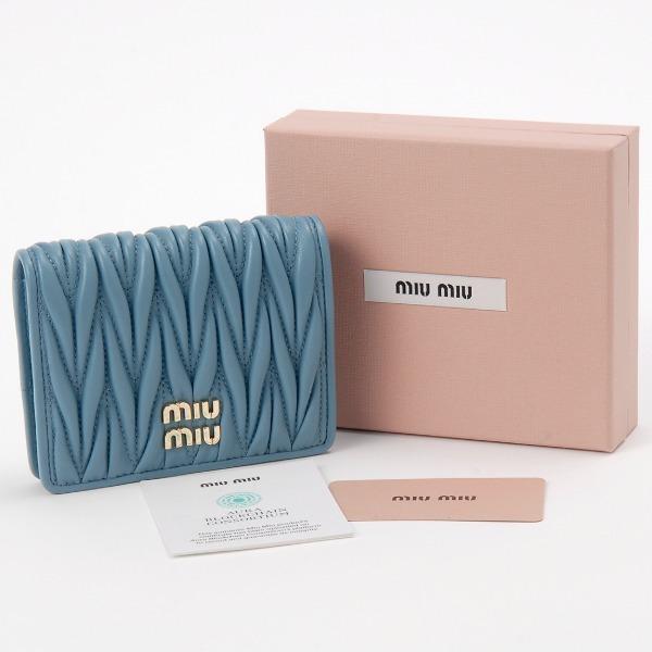 miu miu（ミュウミュウ） 【並行輸入品】 二つ折り財布 ブルー 5MV204
