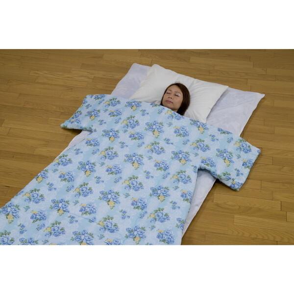 ファミリー・ライフ 綿100%柔らかガーゼかいまき 2色組 ピンク+ブルー