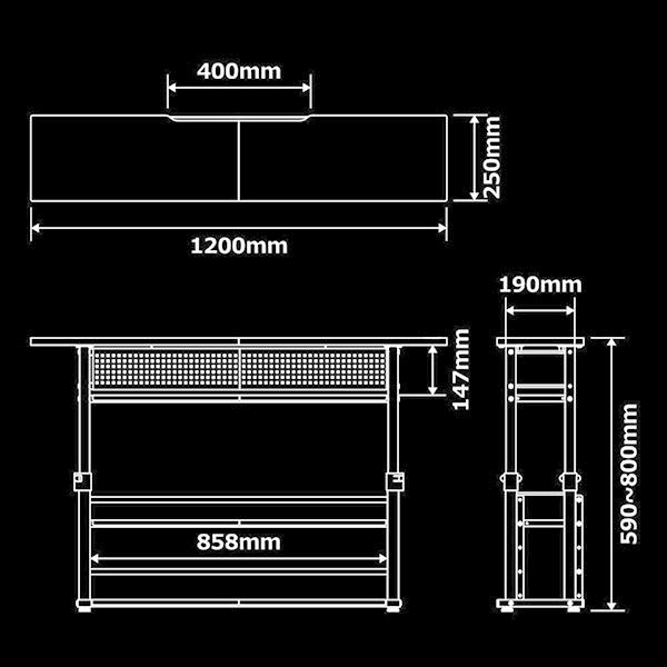Bauhutte バウヒュッテ エクステンションデスク BHC-1200H-BK エクステンションデスク BHC-1000H / 1200H / 1400H | Bauhütte®