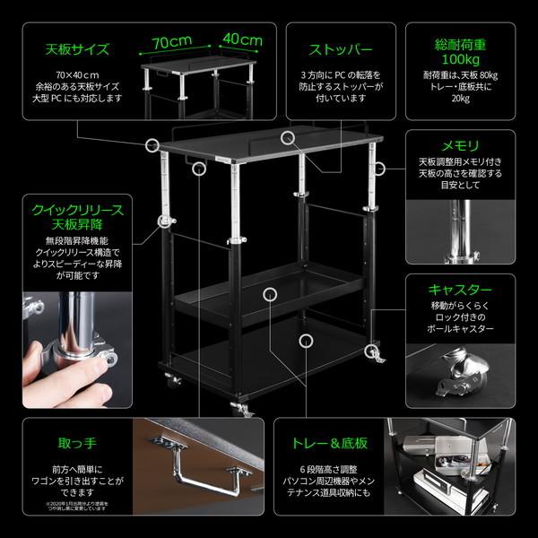 Bauhutte（バウヒュッテ） ラック BHS-700PC PCディスプレイワゴン