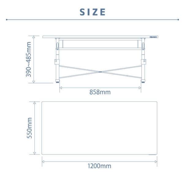 Bauhutte（バウヒュッテ） デスク BHD-1200L-WH ホワイト 昇降式