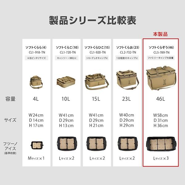 DOD（ディオーオーディー） クーラーボックス ソフトくらぞう 46 CL5 