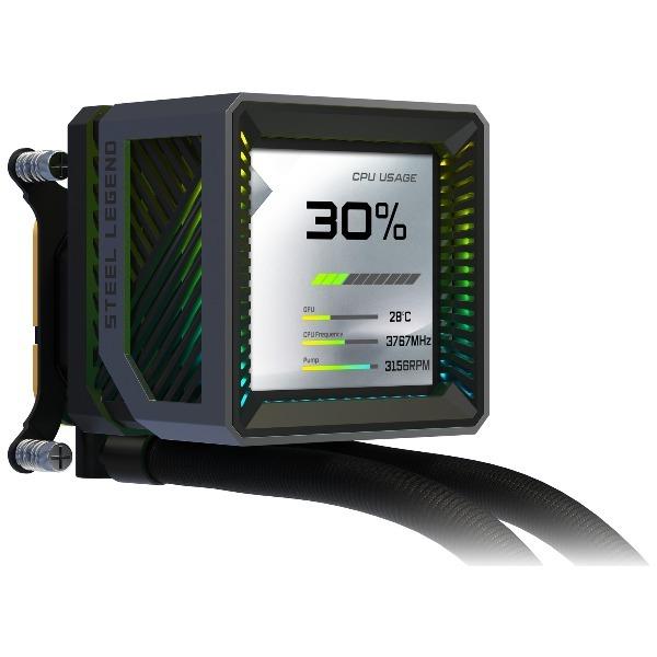 ASRock Steel Legend Dark 360 LCD 水冷CPUクーラー メーカー直送_10