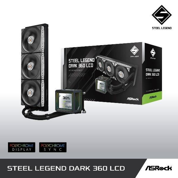 ASRock Steel Legend Dark 360 LCD 水冷CPUクーラー メーカー直送_11