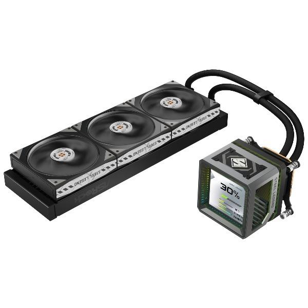 ASRock Steel Legend Dark 360 LCD 水冷CPUクーラー メーカー直送_3