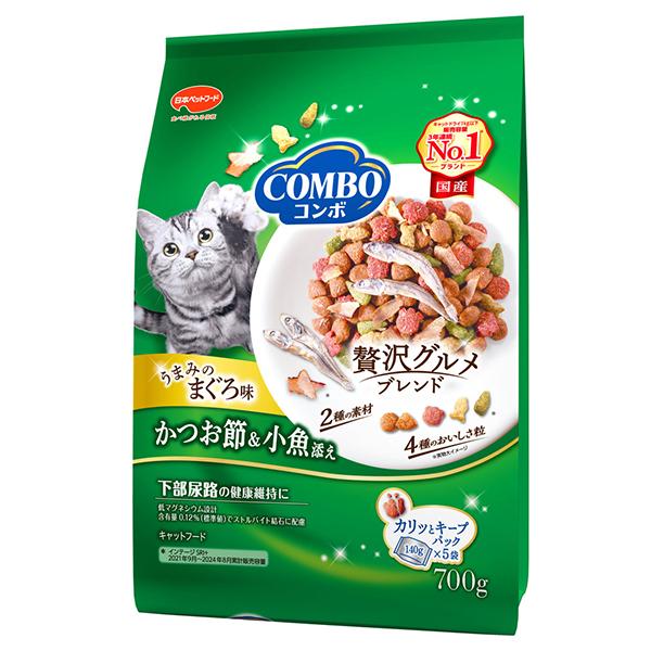 日本ペットフード コンボ キャット まぐろ味 かつお節 小魚添え 700g