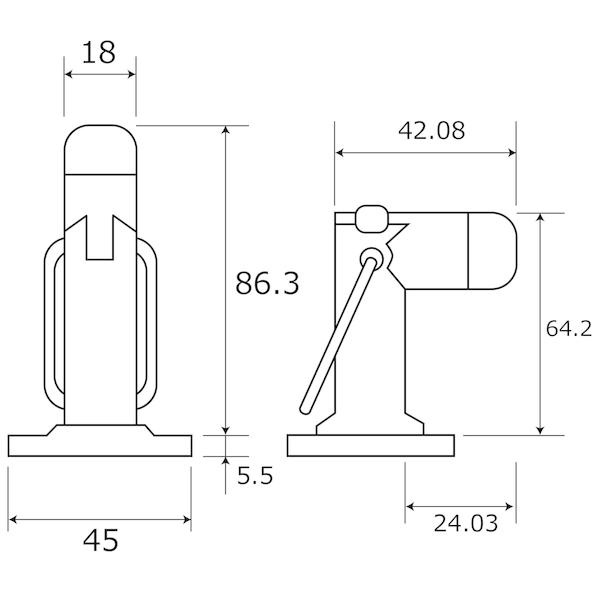 和気産業 BH-803 ワンタッチ兼用戸当り ブロンズ : MAXZEN Direct