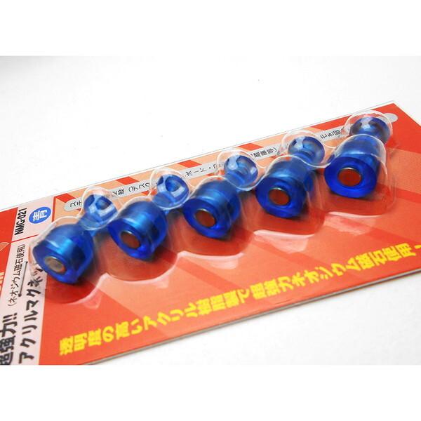 和気産業 NMG-021 超強力!!アクリルマグネットピン 青 5個入 : MAXZEN