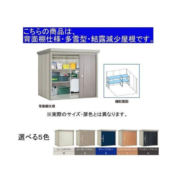 田窪工業所 ND-SZ2014A 色:アイボリーブラック(A) ストックマン 中・大型物置 多雪型/結露減少型 背面棚 メーカー直送の画像