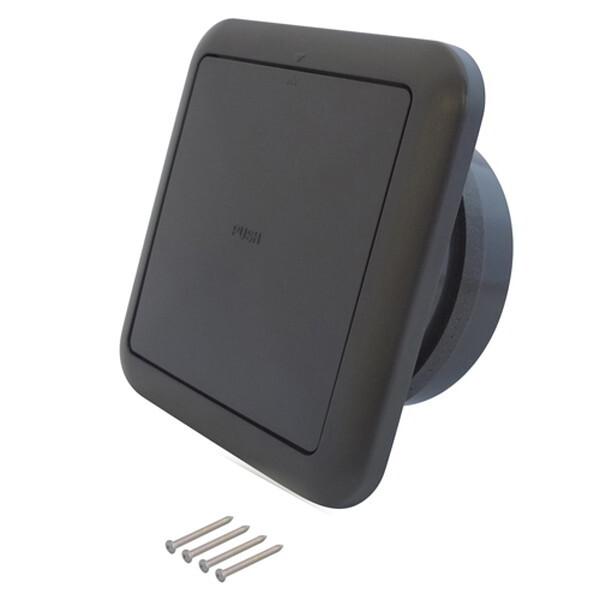 清水 プッシュ式レジスター (フィルター付) 黒 パイプ径150 SH-VPR150F