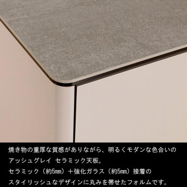 筑波産商 キャビネットA 120 セラミックトップ A/GA 天板アッシュグレイ/本体グローアッシュ メーカー直送の画像