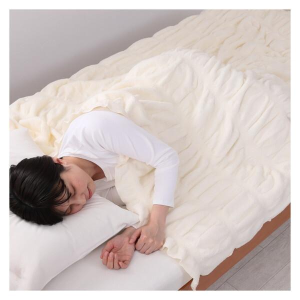 西川（nishikawa） 日本製 吸湿発熱くしゅくしゅケット 毛布 シングル