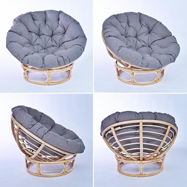 Rattan World C883NDK ラタン パパサンチェア ナチュラル ライトグレー Breeze メーカー直送_5