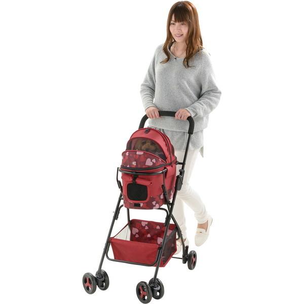 リッチェル 犬 カート ペットカート ミニモ レッド 分離式 超
