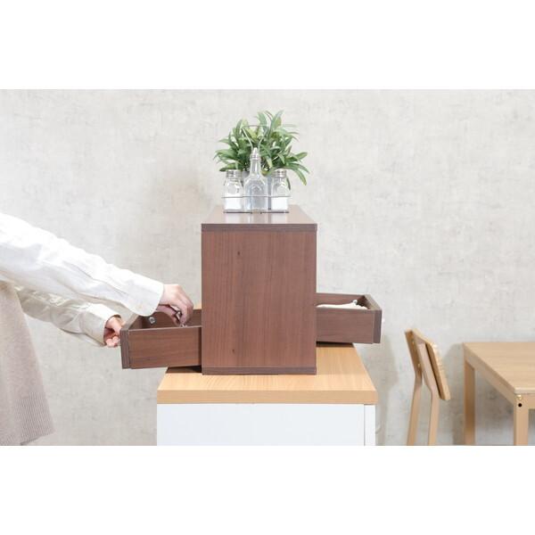 食器棚　専用出品 不二貿易（Fuji Boeki） 52184 カウンター上収納サージュ 90幅 BR