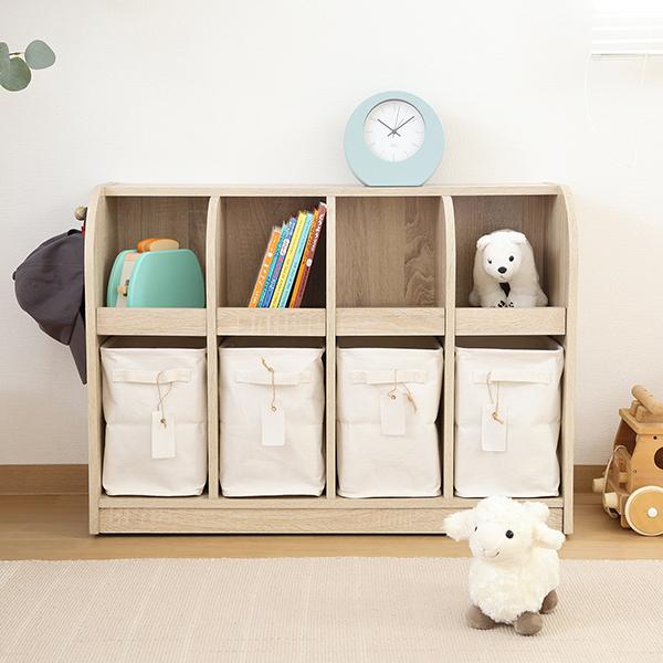 おもちゃ棚セット 不二貿易（Fuji Boeki） 52281 キッズブックラック オーク メーカー