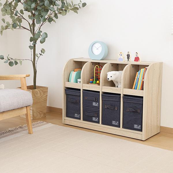 おもちゃ棚セット 不二貿易（Fuji Boeki） 52281 キッズブックラック オーク メーカー