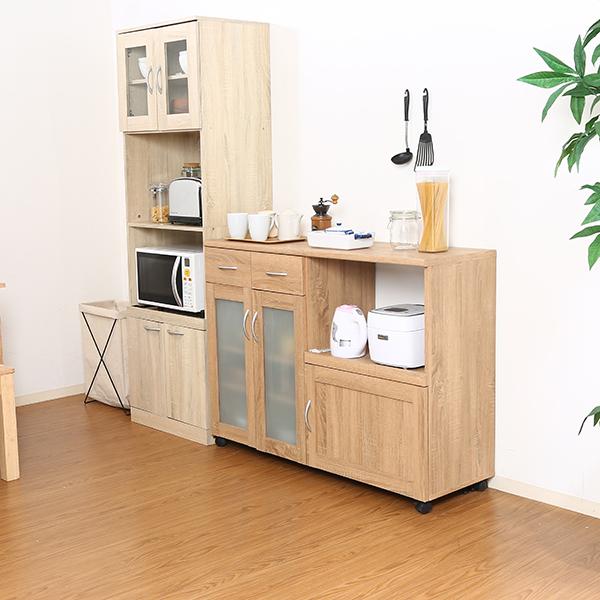 不二貿易　キッチンカウンター　食器棚　120cm 不二貿易 キッチンカウンター レンジ台 120幅 カウンター