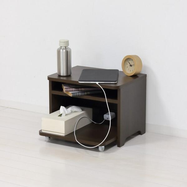 クロシオ 67160 ズボ楽 ダークブラウン サイドテーブル : MAXZEN