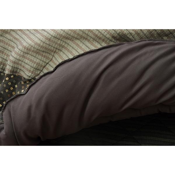 イケヒコ・コーポレーション 1151240030703 こたつ布団 丸型 掛け単品 しじら 『ゆかり』 ブラック 約225cm丸(厚掛けタイプ) メーカー直送の画像