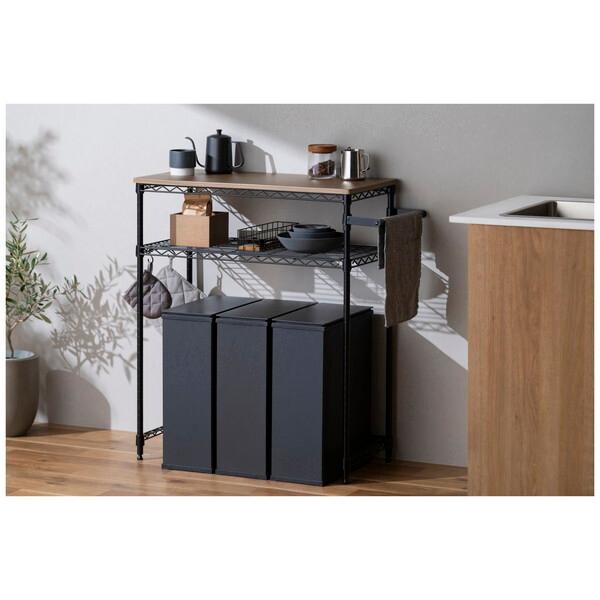 りーた メタルブラック82cm IRIS OHYAMA（アイリスオーヤマ） CMM-PRL7590-B ブラック カラー