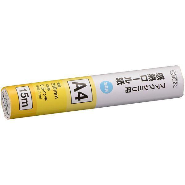 OHM（オーム電機） OA-FTRA15 感熱ロール紙 ファクシミリ用 A4 芯内径