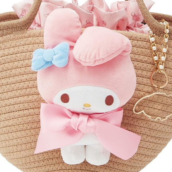 スケーター KNBB1 マイメロディ サンリオ ぬいぐるみ付 かご風 バッグ