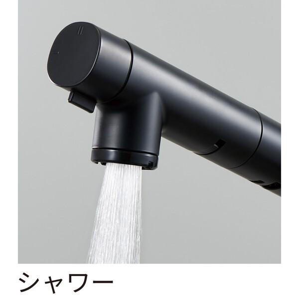 SANEI K87122E6JVMDP シングルワンホールスプレー混合栓 IENI マットブラック_2