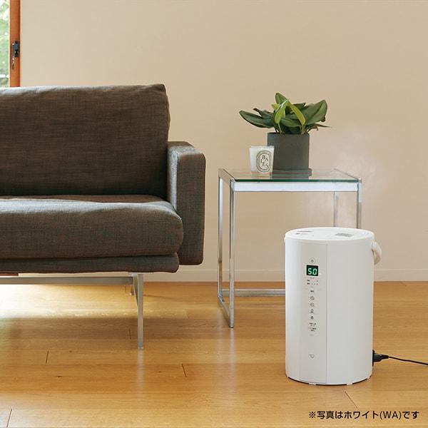 在庫限り　加湿器 スチーム式 象印 大容量 木造10畳/プレハブ17畳まで タンク4.0L ソフトブラック EE-TB60-BM 寝室 リビング 象印（ZOJIRUSHI） 加湿器 スチーム式 大容量 4L 木造10畳 プレハブ
