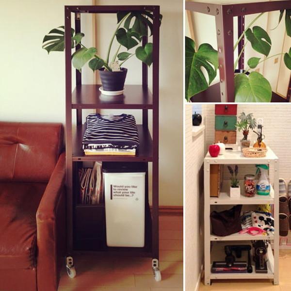 スマートラック 4段 キャスター付 ホワイト キタジマ