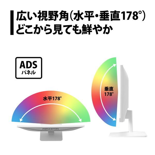 PCディスプレイ プリンストン PTFWLG-22W ホワイト 21.5型 PRINCETON（プリンストン） princeton PTFWLG-22W ホワイト 21.5型
