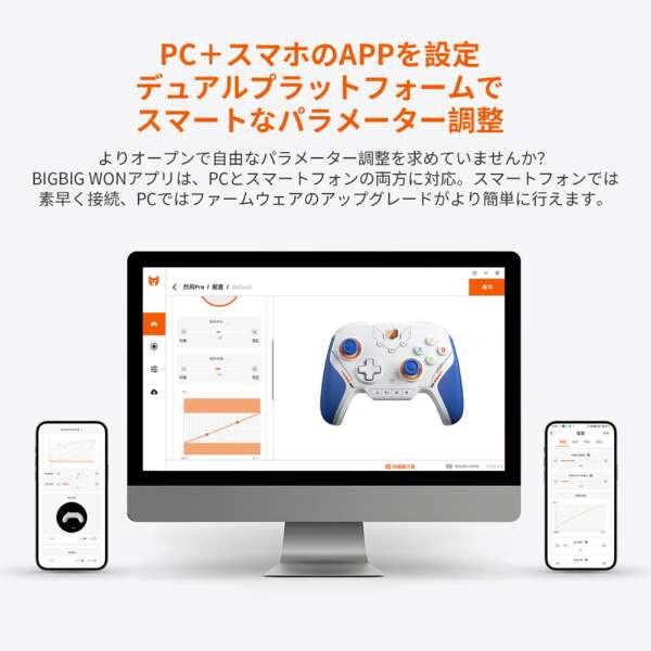 BIGBIG WON Blitz 2 ブルー ワイヤレス&有線ゲーミングコントローラー