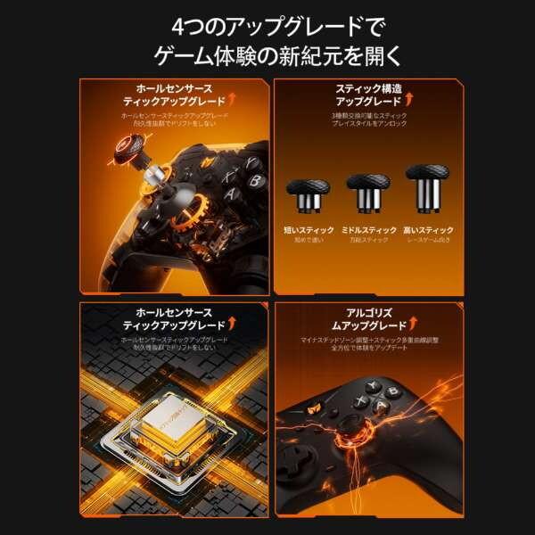 BIGBIG WON GALE Hall combo Gray ワイヤレス&有線ゲーミングコントローラー (Switch & Windows10/11&iOS Android対応 ジャイロ搭載) メーカー直送
