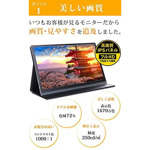 モバイルモニター フルHD 15.6インチ WT-156H2-BS 安心の日本企業