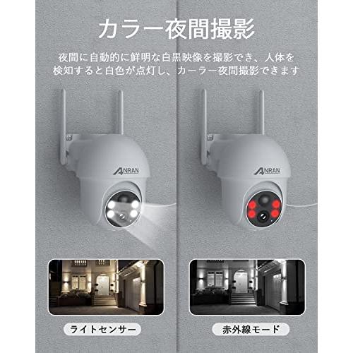 DZ.37二つ監視画面・パンチルト・夜間カラー 防犯カメラ 屋外 カラ